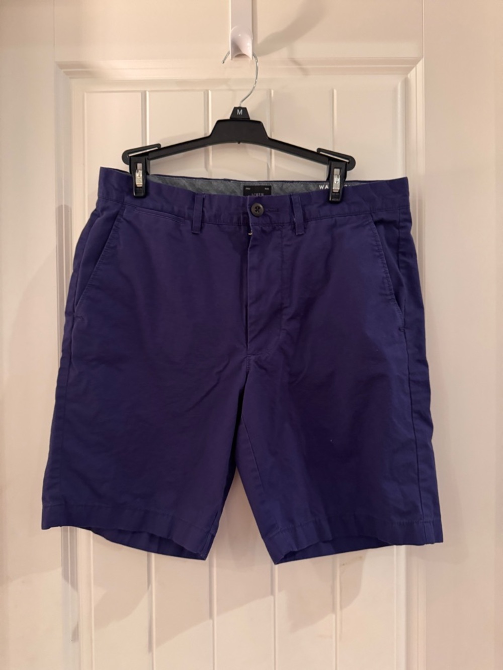 J. Crew‎ flat front Navy blue chino khaki shorts Men's 31